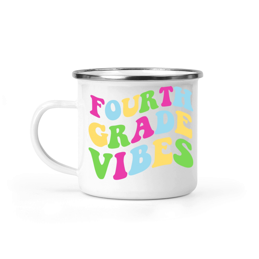 Fourth Grade Vibes Camping Mug