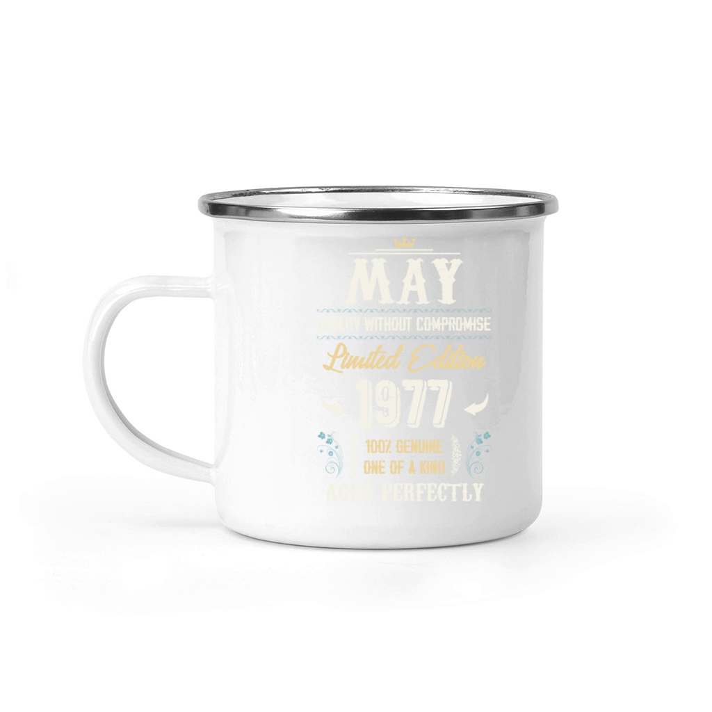 May 1977 Vintage Birthday Present Camping Mug