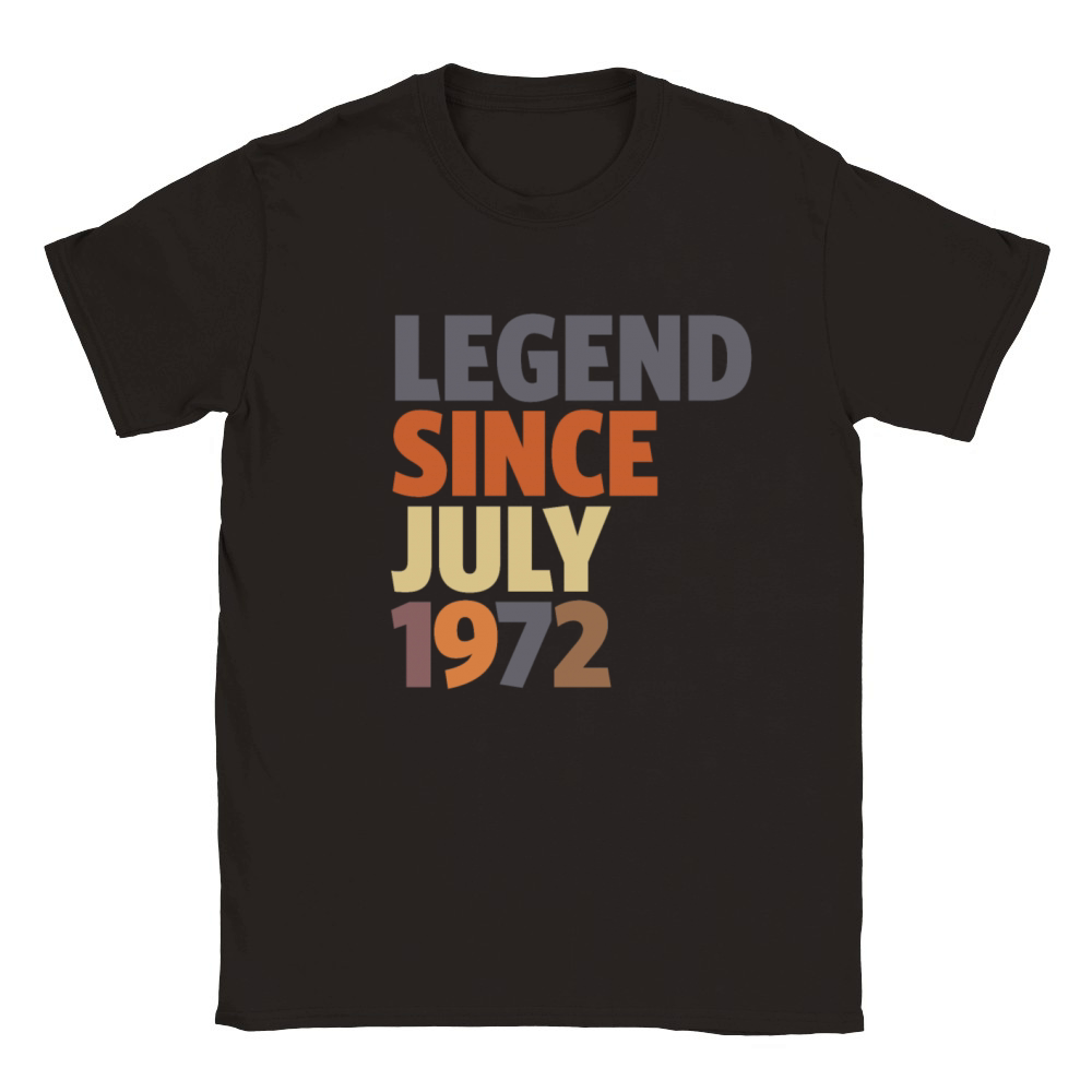 51 Years Old Legend 51st Birthday Since July 1972 Classic Kids Crewneck T-shirt