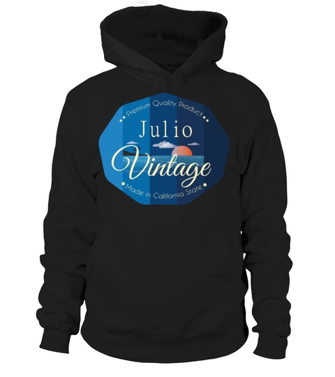 Julio First Name Vintage Blue Hoodie Unisex