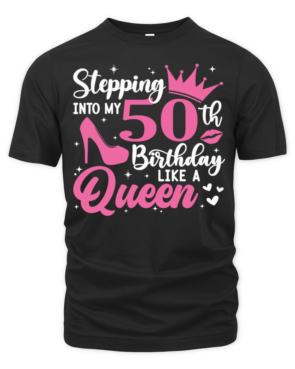 Stepping Into My 50th Birthday Like A Queen Organic Unisex T-shirt