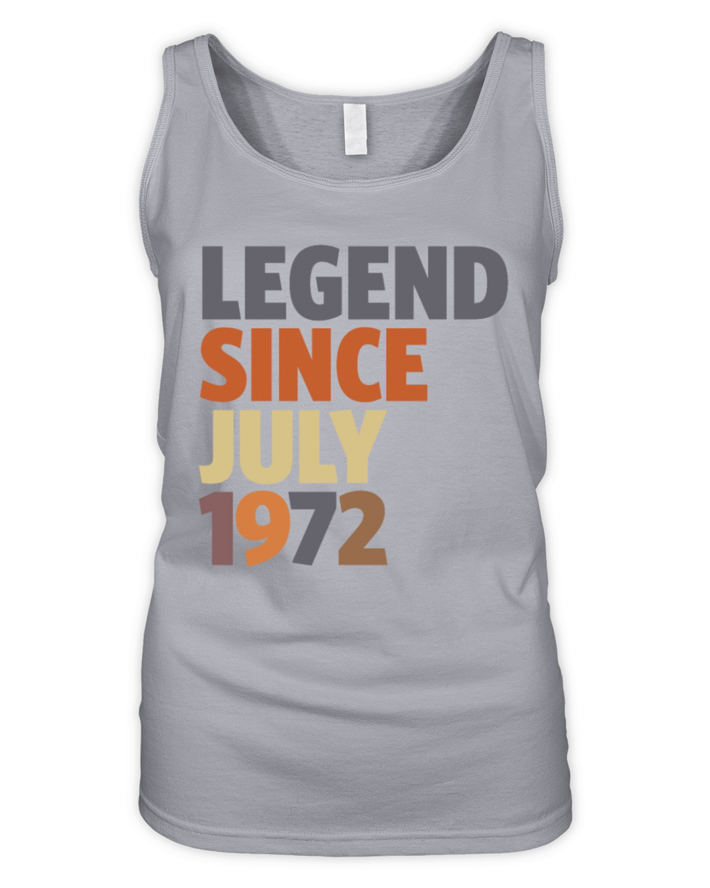 51 Years Old Legend 51st Birthday Since July 1972 Organic Women's Tank Top