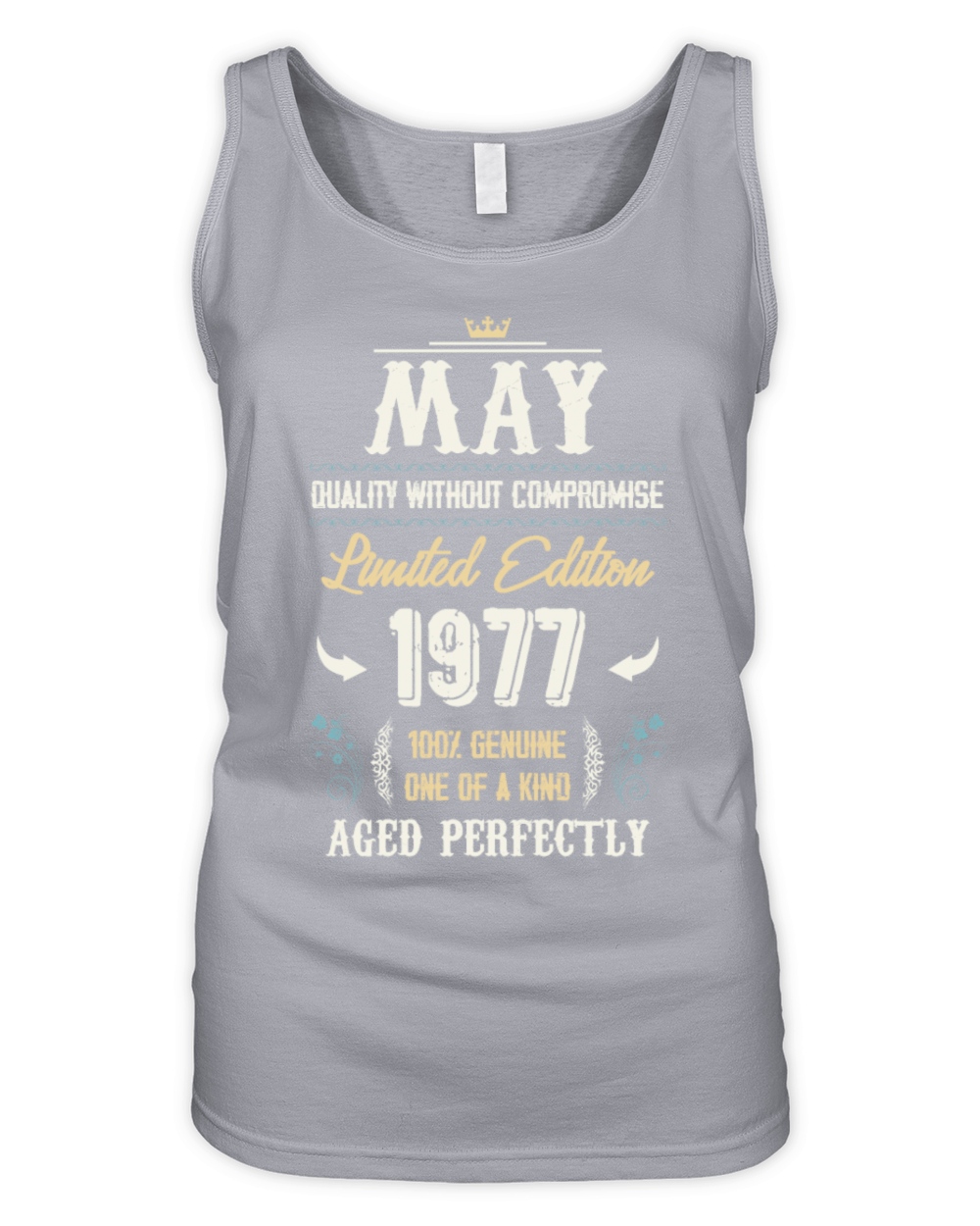 May 1977 Vintage Birthday Present Organic Women's Tank Top