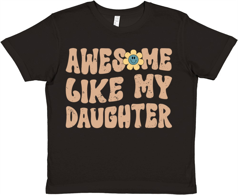 Awesome Like My Daughter Vintage Dad Birthday Premium Kids Crewneck T-shirt