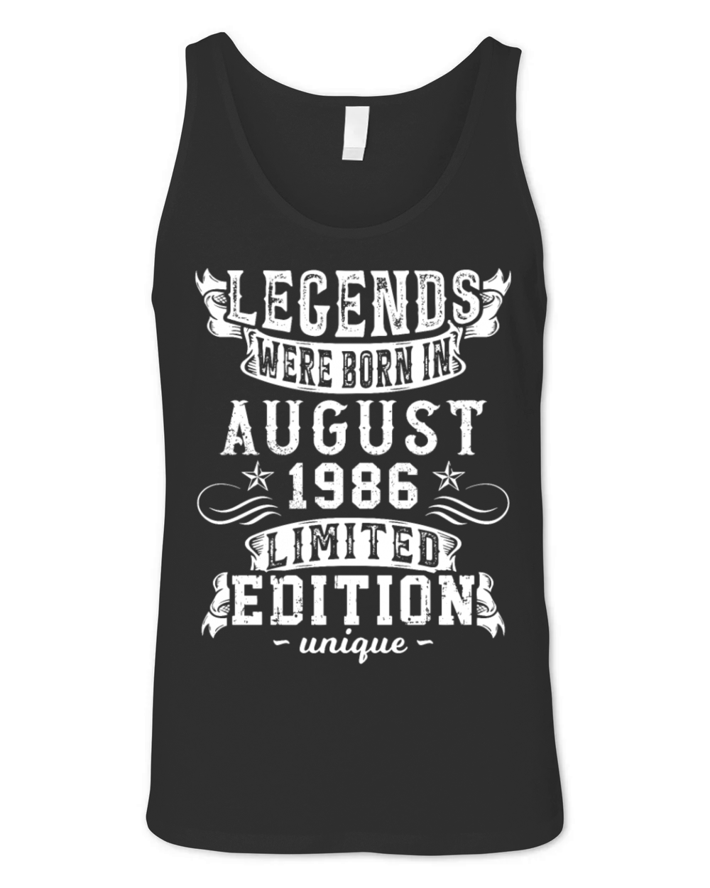 Birthday August 1986 Year Limited Edition Vintage Unisex Jersey Tank
