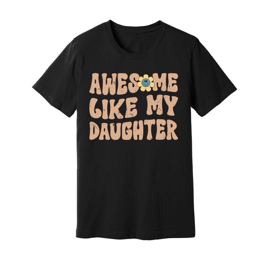 Awesome Like My Daughter Vintage Dad Birthday Unisex Jersey Tee