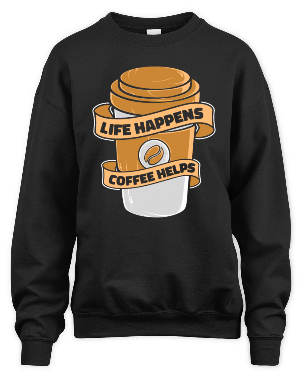 Life Happens Coffee Helps Queen Latte Art Barista Unisex Premium Crewneck Sweatshirt
