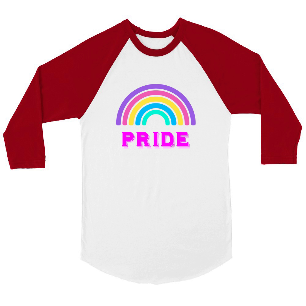 Prideful Rainbow Celebrating Pride Month Unisex ¾ sleeve Raglan T-shirt