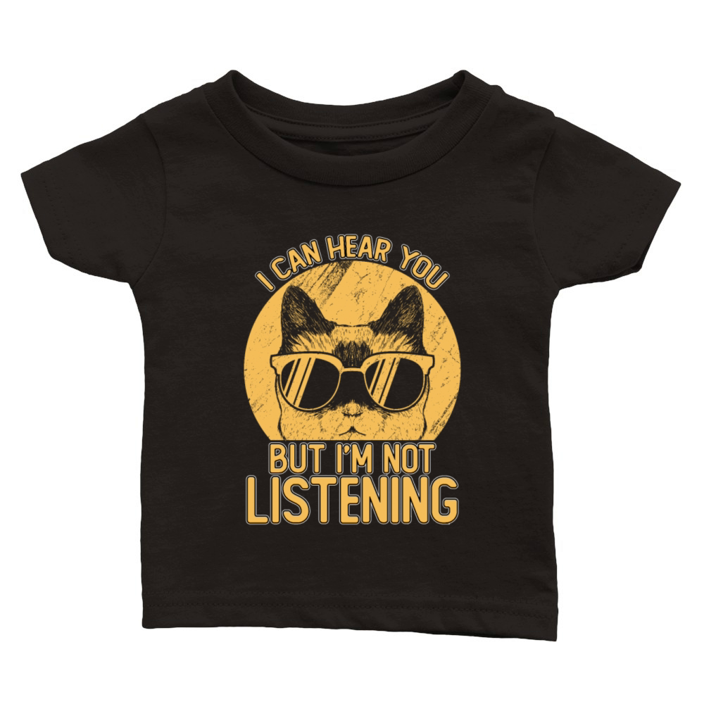 Funny I Can Hear You But Im Not Listening Classic Baby Crewneck T-shirt