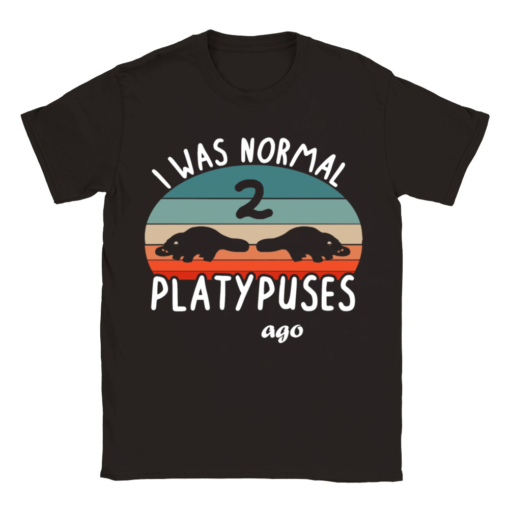 Normal Platypus Vintage Design Illustration Classic Kids Crewneck T-shirt