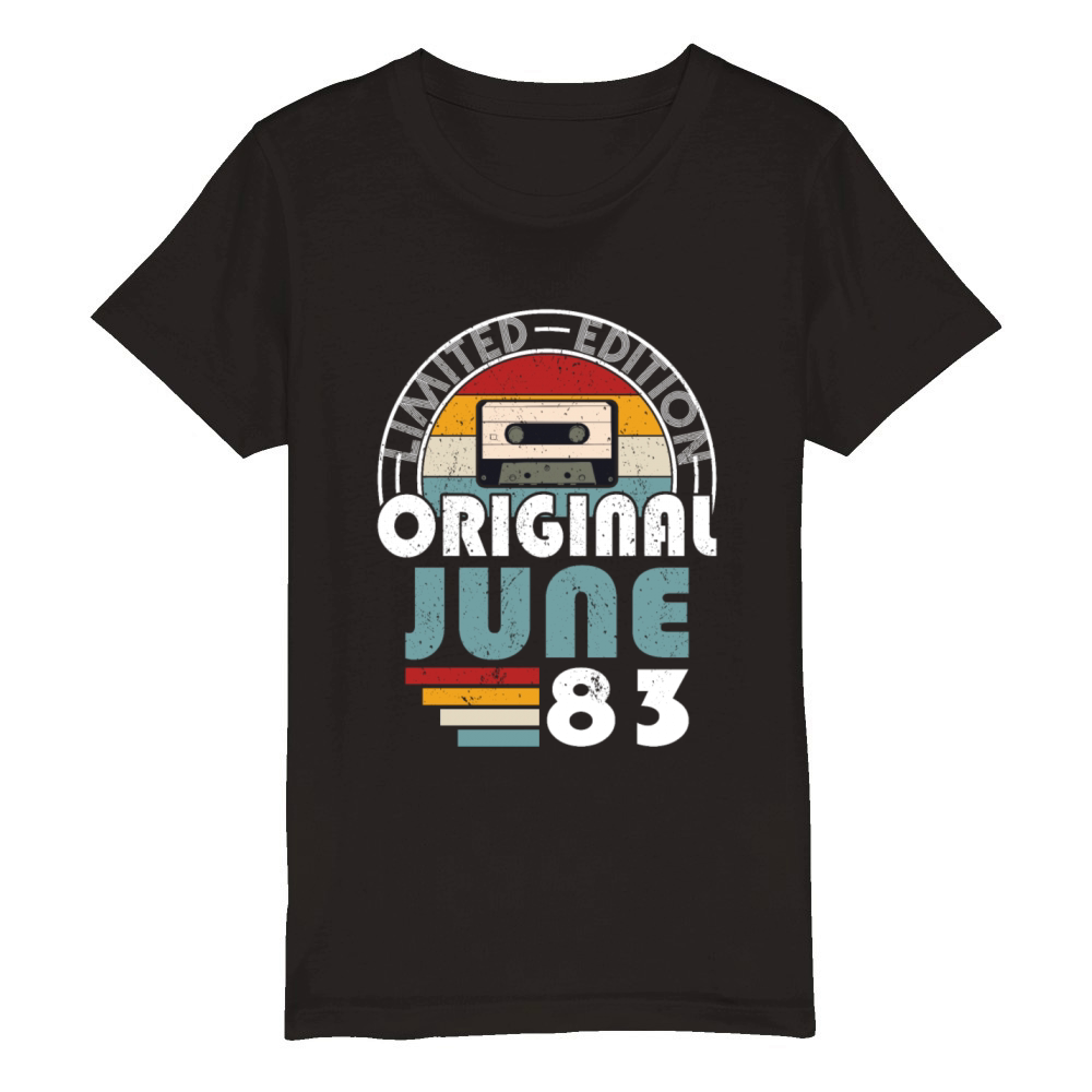 40th birthday june 1983 original 1983 Organic Kids Crewneck T-shirt