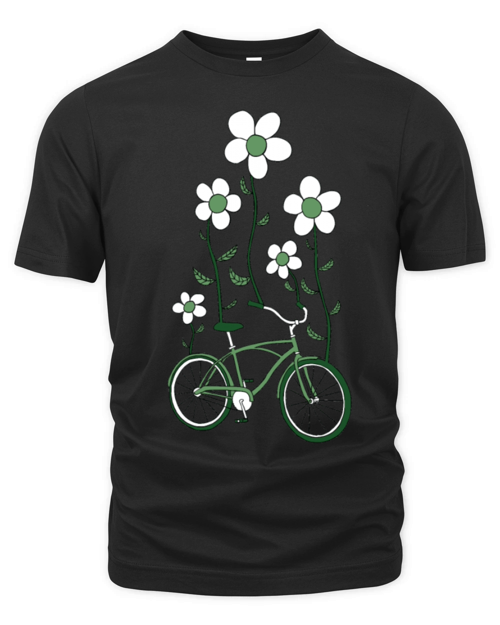 bike flowers shirt Organic Unisex T-shirt
