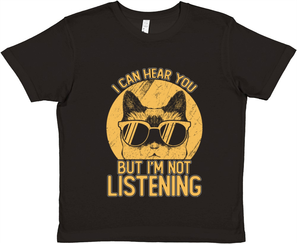Funny I Can Hear You But Im Not Listening Premium Kids Crewneck T-shirt