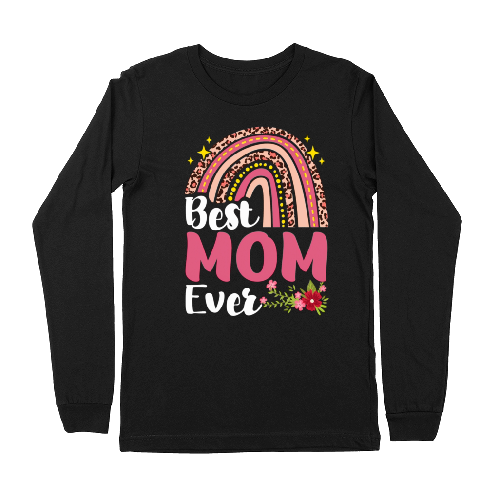 Rainbow Leopard Best Mom Ever MotherS Day Mothers Premium Long Sleeve
