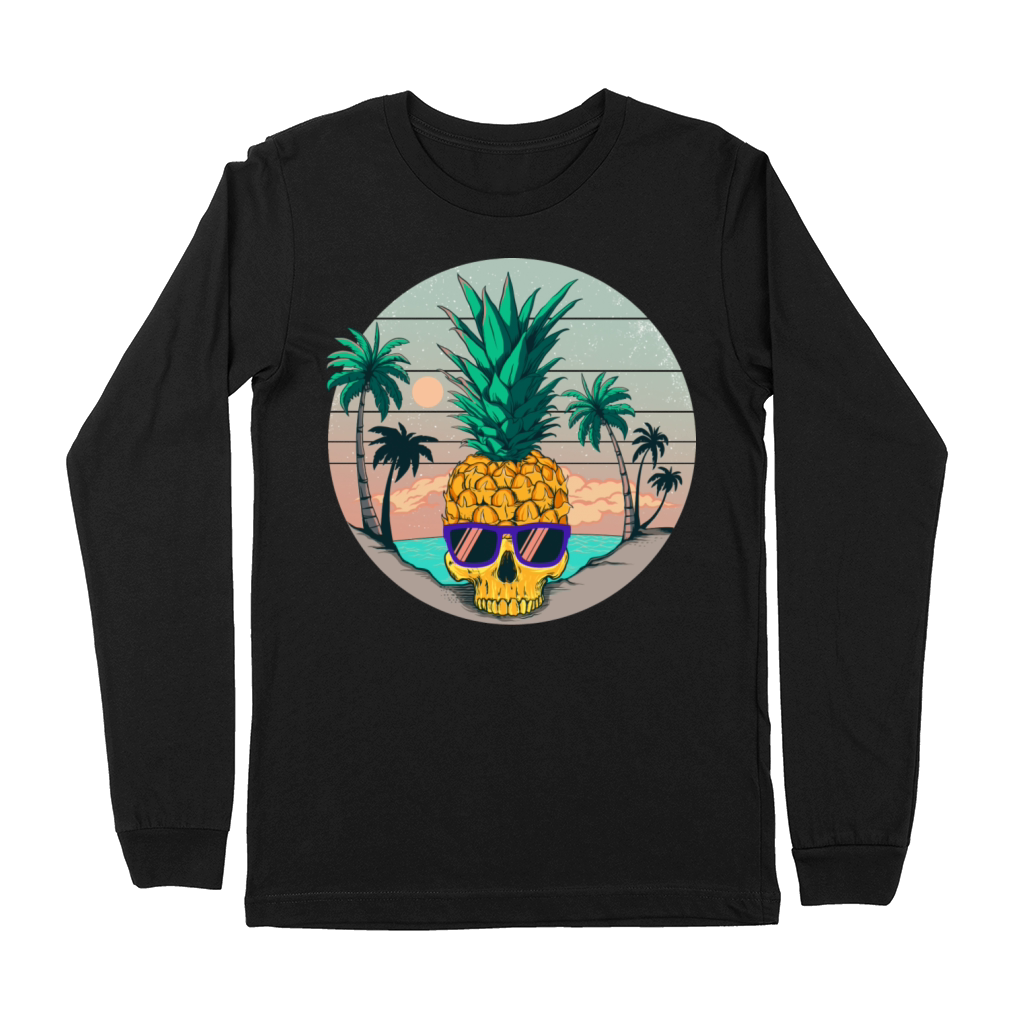 Summer Pineapple Skull Premium Long Sleeve
