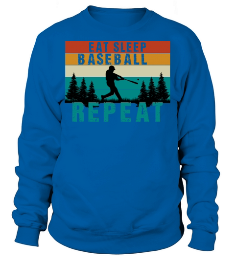 Eat Sleep Baseball Repeat Baseball Lover Player Sweatshirt Unisex