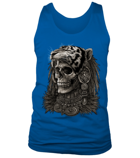 Aztec skull Warrior Tiger Headdress Tank Top Unisex