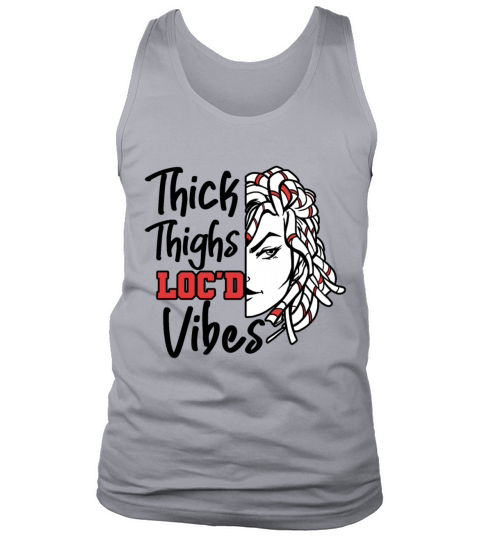 Thick Thighs Locd Vibes Afro Hair Black American Tank Top Unisex