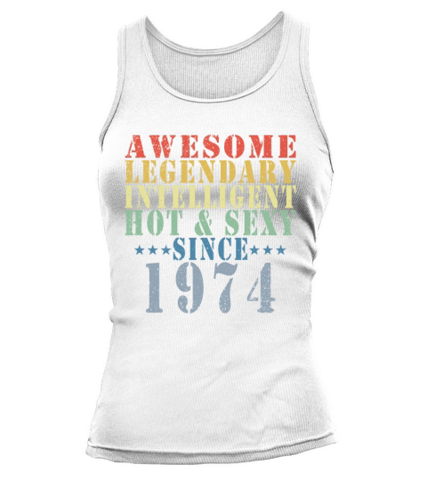 49th Birthday Man June Vintage 1974 Awesome Tank top Woman
