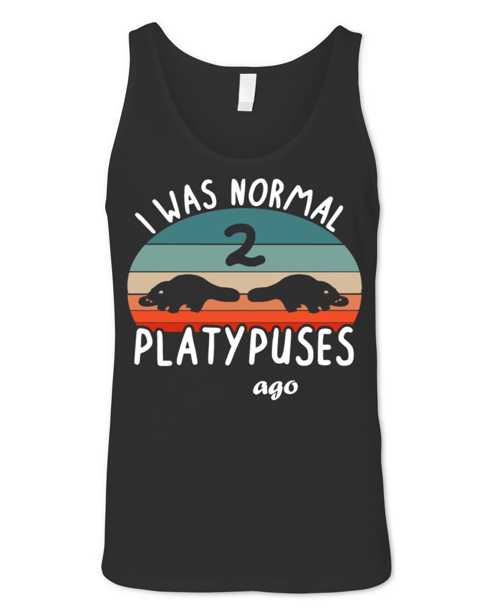 Normal Platypus Vintage Design Illustration Unisex Jersey Tank