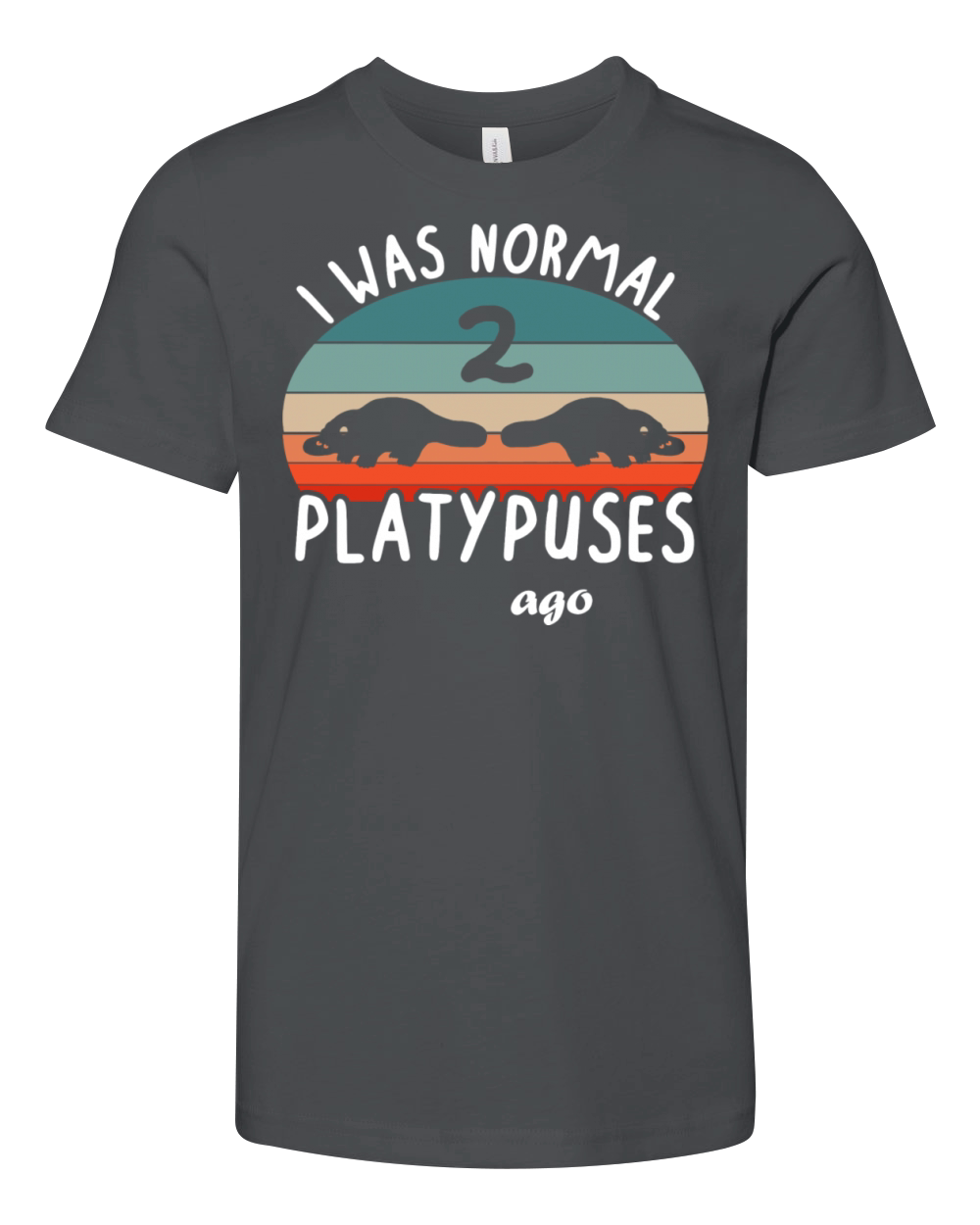 Normal Platypus Vintage Design Illustration Youth Unisex Jersey Tee