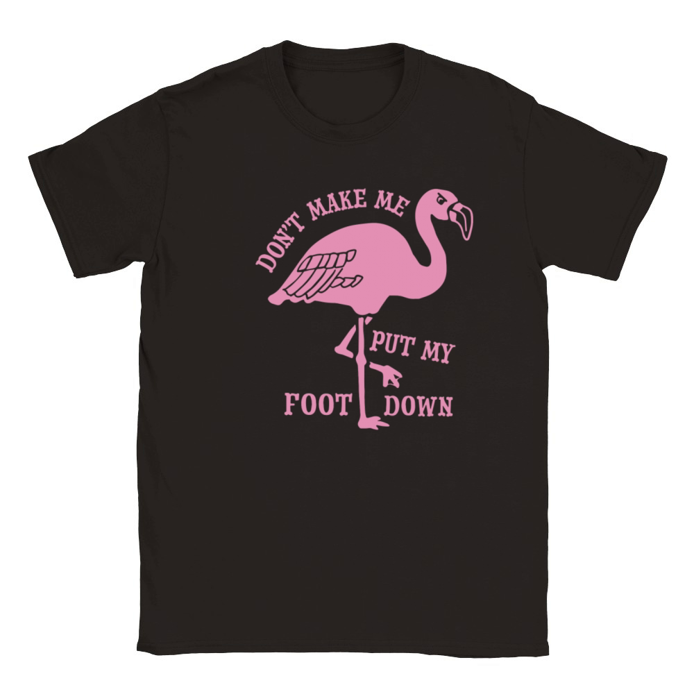 Flamingo Foot Down Classic Kids Crewneck T-shirt