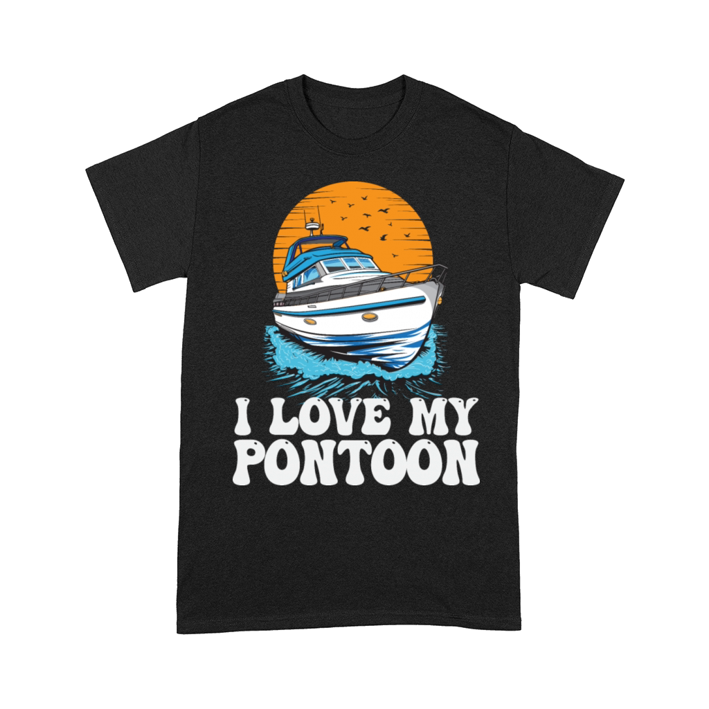 I Love My Pontoon Motorboat Owner Pontoon King Comfort T-shirt