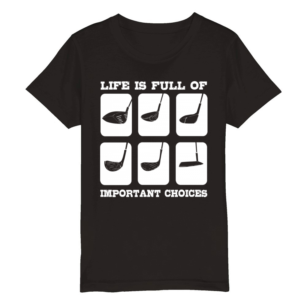 Cool Golf Caddy Ball Golfer Golfing Tournament Organic Kids Crewneck T-shirt