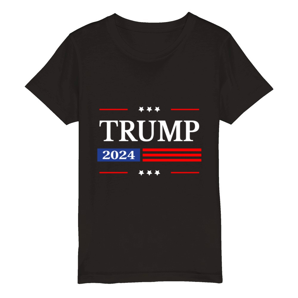Donald President American Flag Pro Trump Vintage Organic Kids Crewneck T-shirt