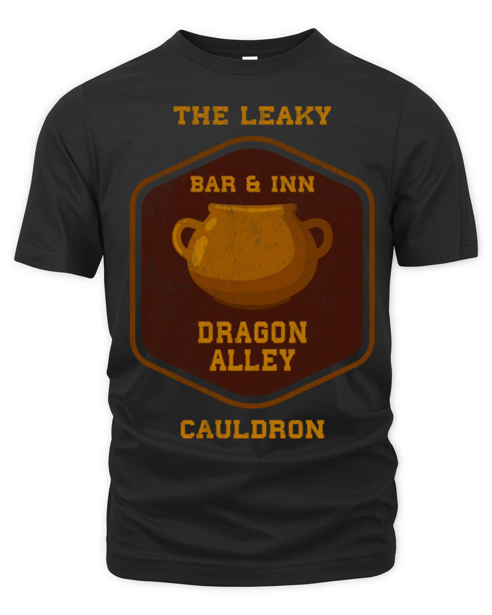 Potter Vintage The Leaky Cauldron Bar Inn Dragon Organic Unisex T-shirt