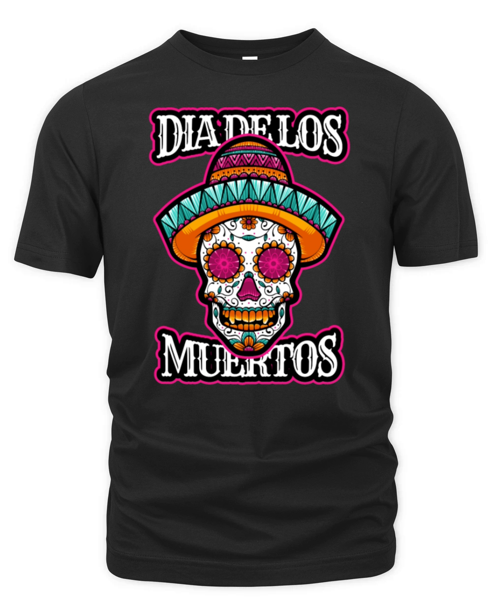 Vector dia de los muertos day of the dead skull Organic Unisex T-shirt
