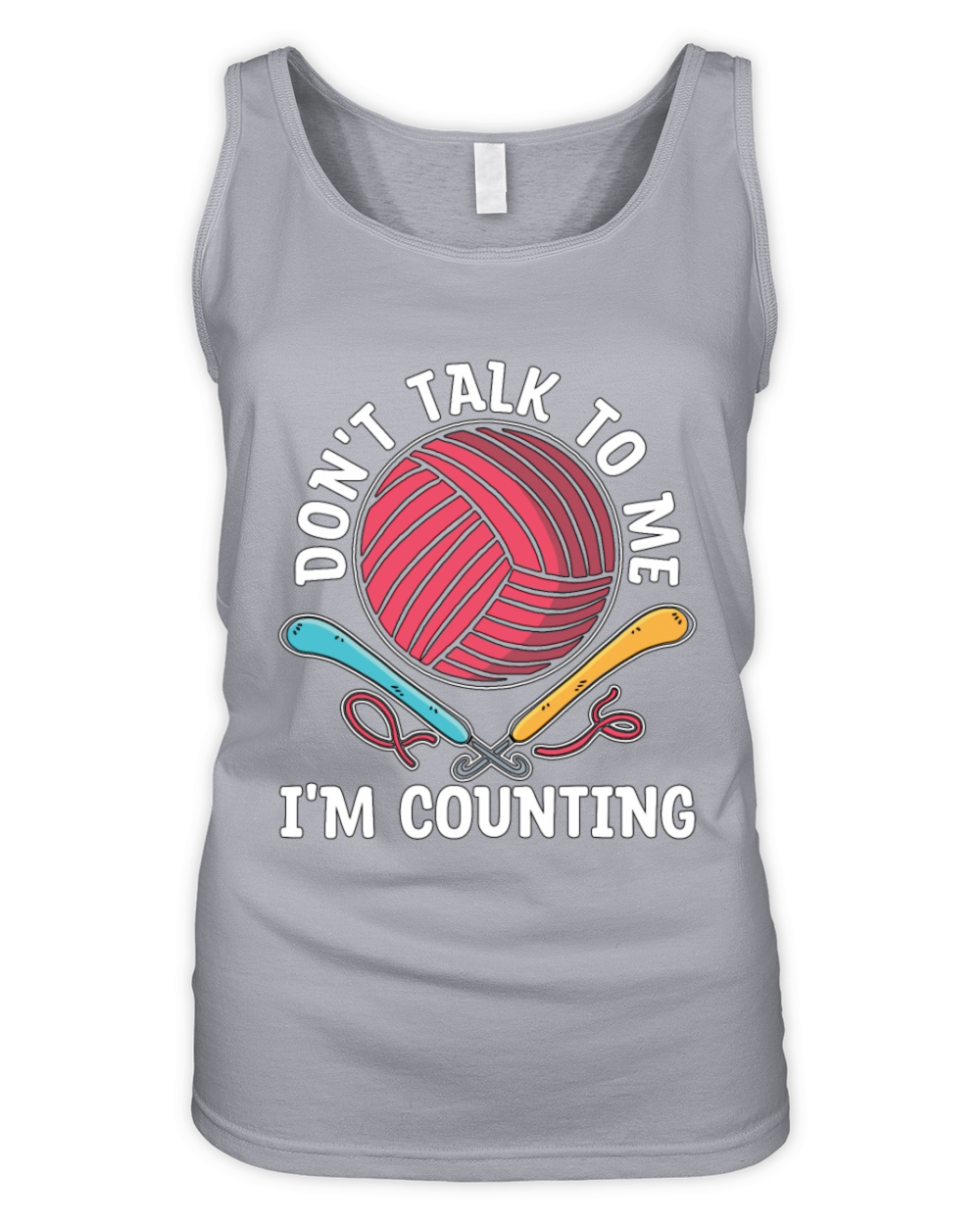 Crocheting Dont Talk To Me Im Counting Knitting Organic Women's Tank Top