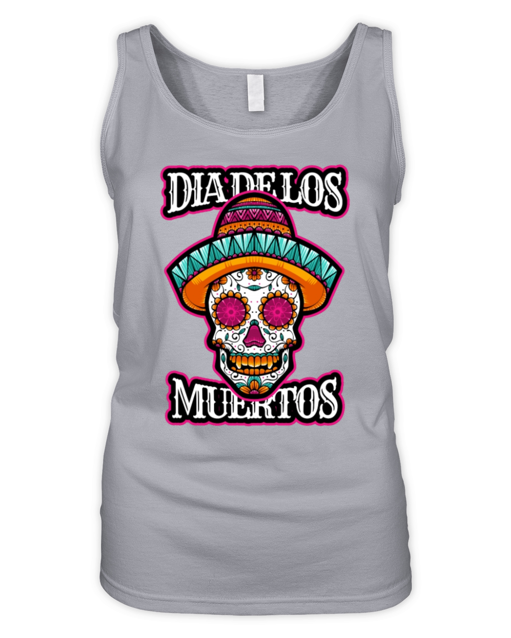 Vector dia de los muertos day of the dead skull Organic Women's Tank Top