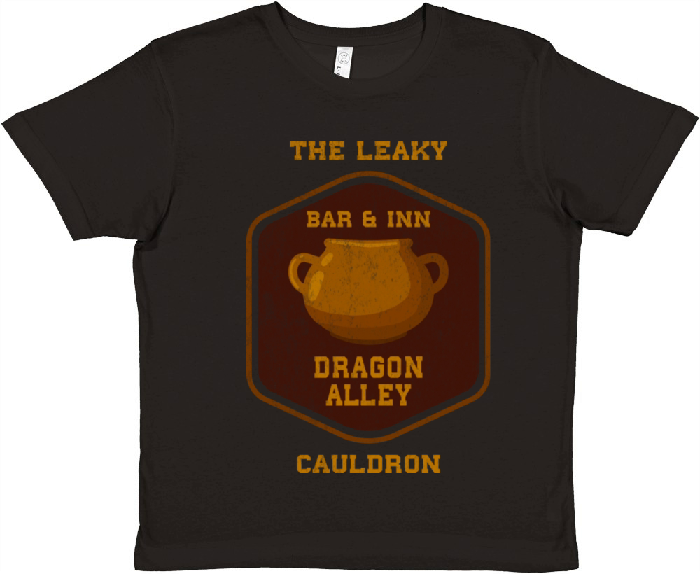 Potter Vintage The Leaky Cauldron Bar Inn Dragon Premium Kids Crewneck T-shirt