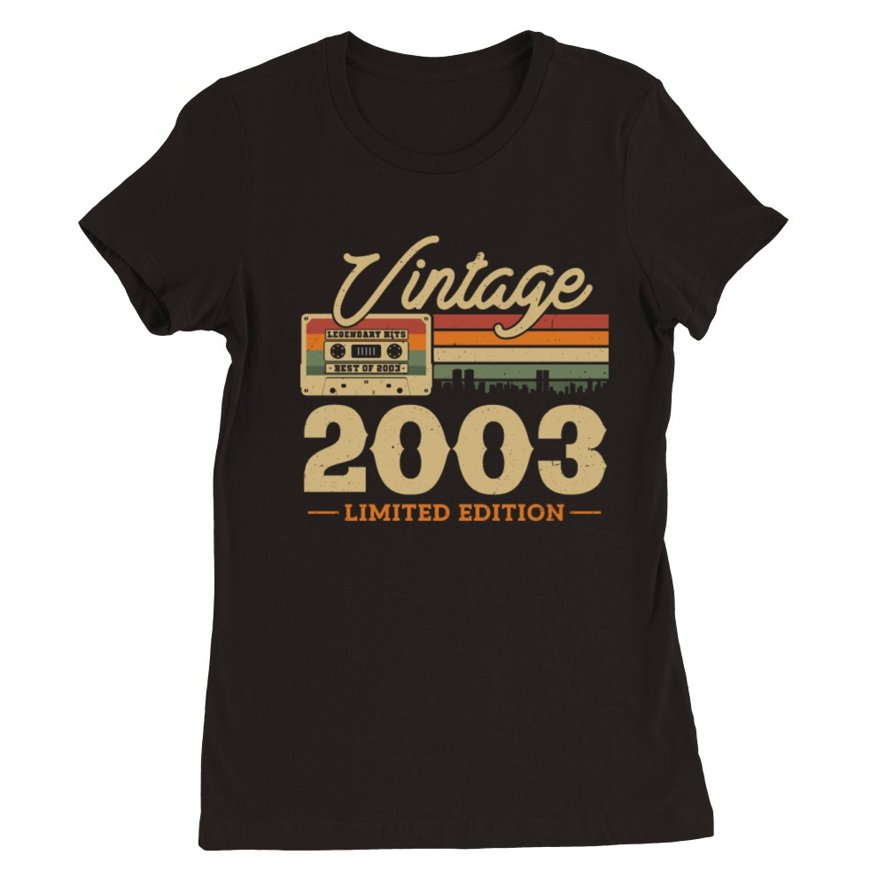 Vintage Retro Birthday Gift 2003 Premium Womens Crewneck T-shirt