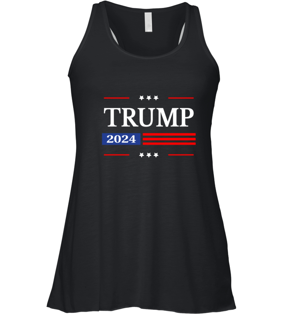 Donald President American Flag Pro Trump Vintage Women's Flowy Tank Top