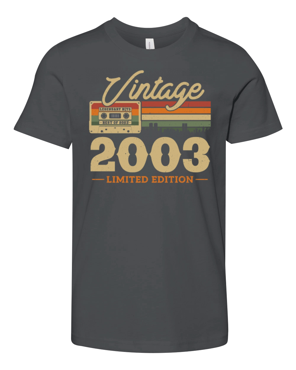 Vintage Retro Birthday Gift 2003 Youth Unisex Jersey Tee
