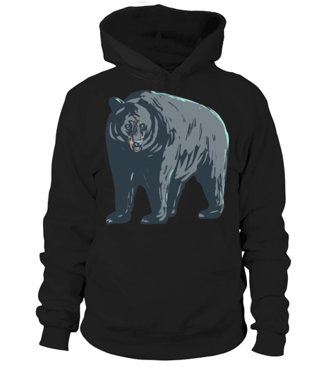 American Black Bear Front View WPA Poster Art Hoodie Unisex