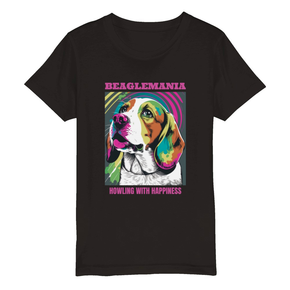 Beagle dog portrait with funny quote Organic Kids Crewneck T-shirt