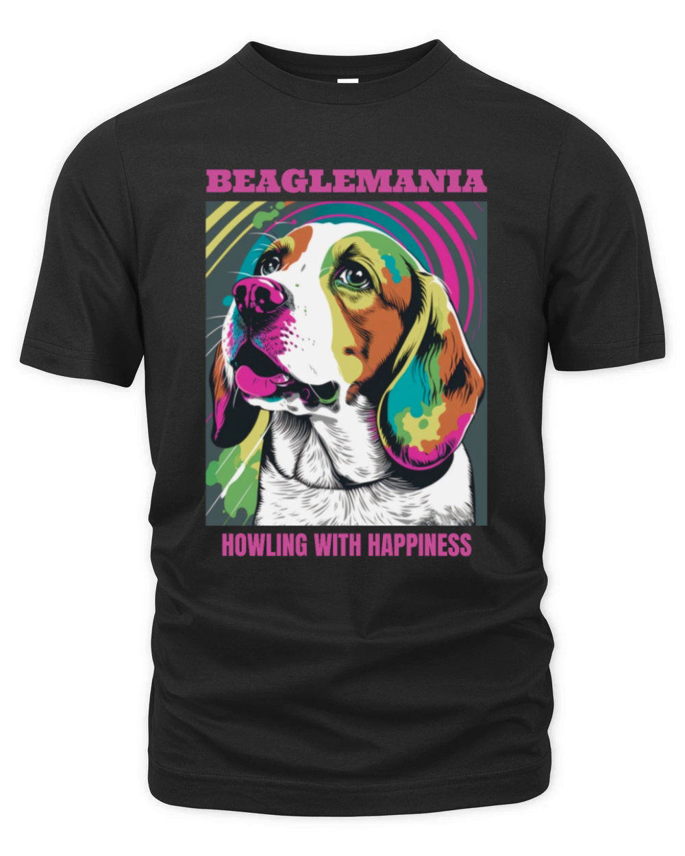 Beagle dog portrait with funny quote Organic Unisex T-shirt