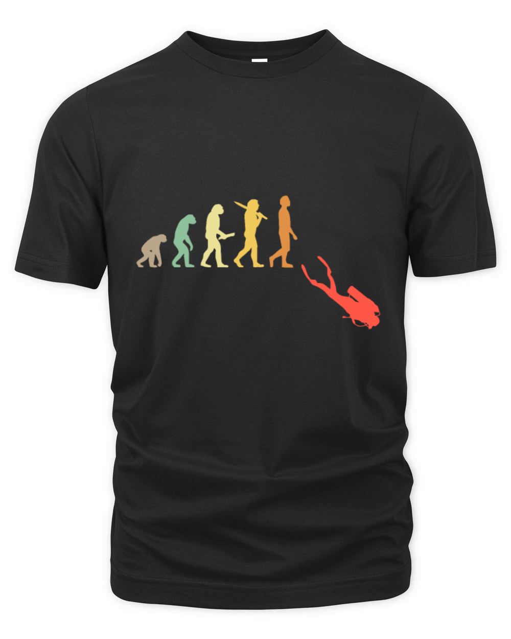 Retro Diving Evolution Gift For Scuba Diversscuba Organic Unisex T-shirt
