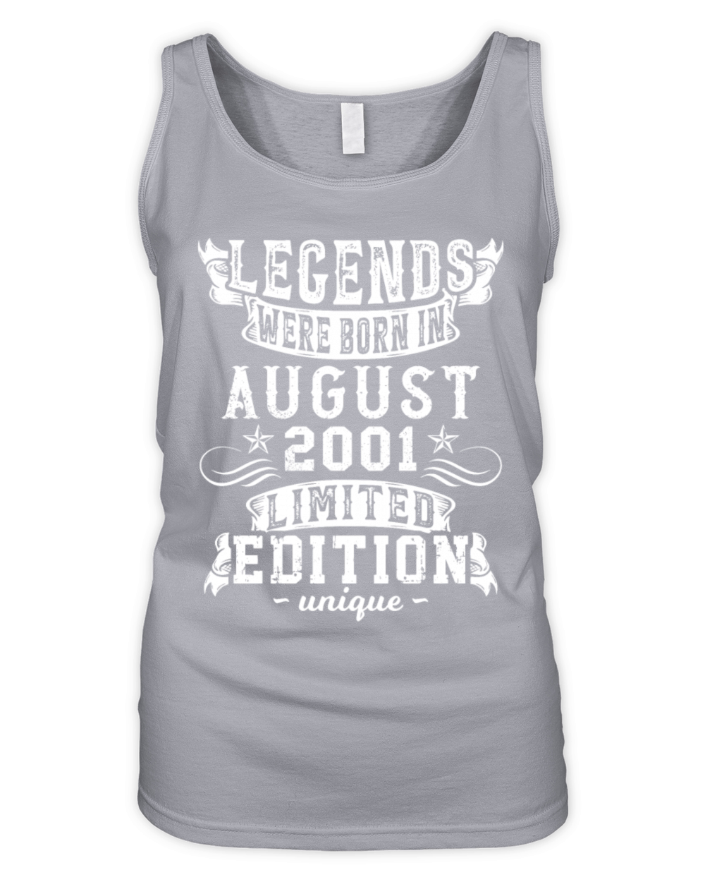 Birthday August 2001 Year Limited Edition Vintage Organic Women's Tank Top