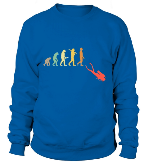 Retro Diving Evolution Gift For Scuba Diversscuba Sweatshirt Unisex