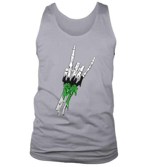 Demiromantic Pride Flag Devil Horn Skeleton Subtle Tank Top Unisex