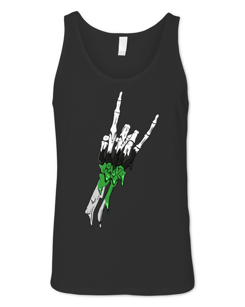 Demiromantic Pride Flag Devil Horn Skeleton Subtle Unisex Jersey Tank