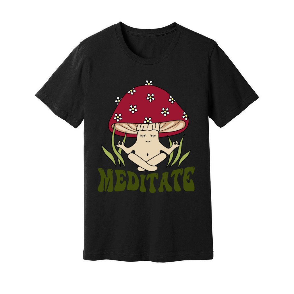 Mushroom meditate Unisex Jersey Tee