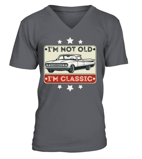 Im Not Old Im Classic Funny Car Graphic Vintage V-Neck T-shirt