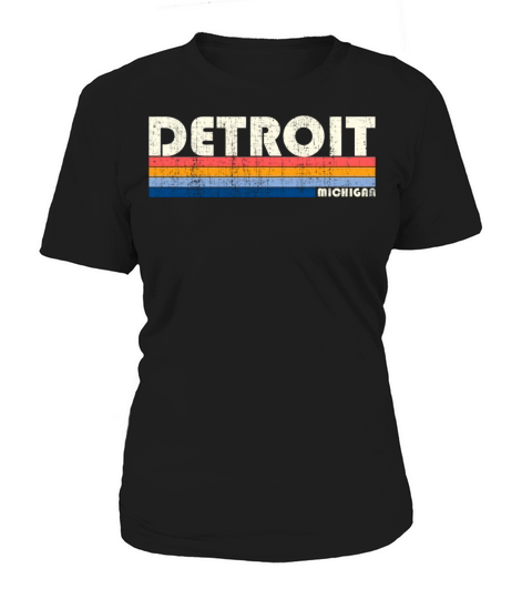 70S 80S Style Detroit Mi Women's T-Shirt