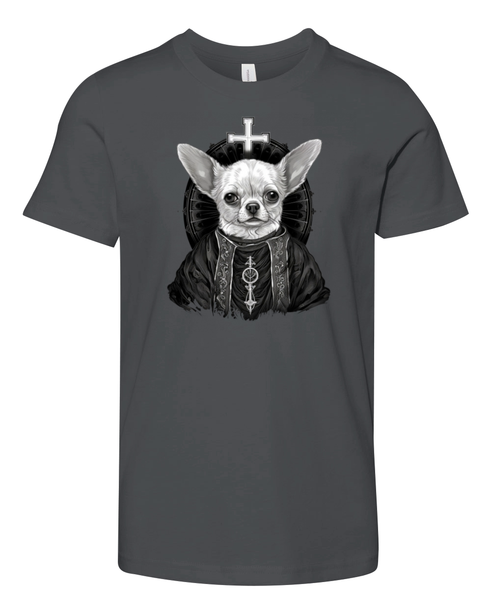 Chihuahua - Pope Dog Church Vatican Catholic Youth Unisex Jersey Tee