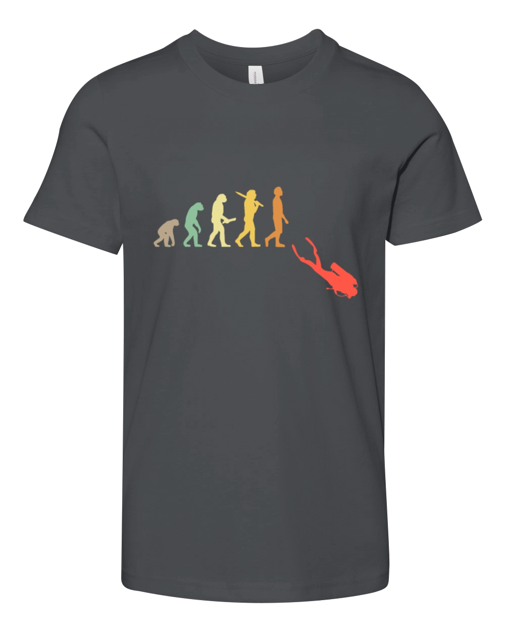 Retro Diving Evolution Gift For Scuba Diversscuba Youth Unisex Jersey Tee